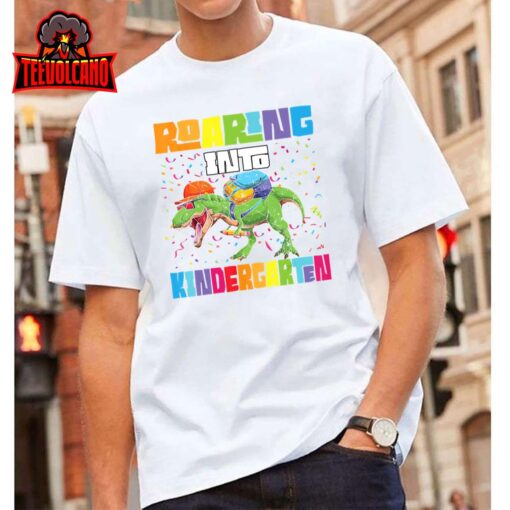 Roaring Kindergarten Dinosaur T Rex Back To School Boys T-Shirt