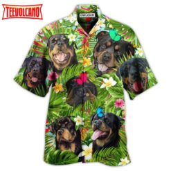 Rottweiler Dog Happy Summer Hawaiian Shirt