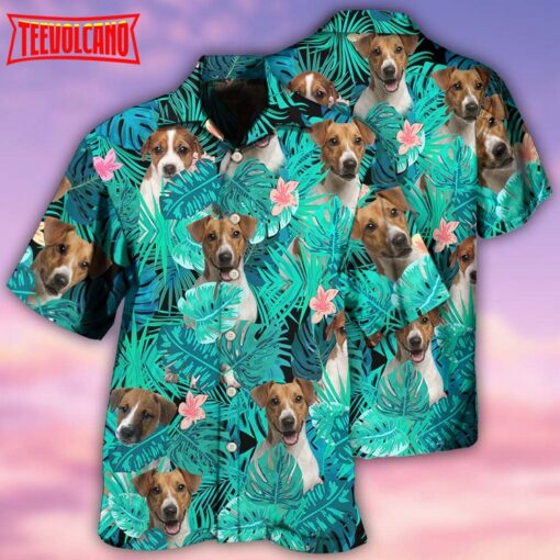 Russell Terrier Dog Summer Green Hawaiian Shirt