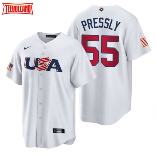 Ryan Pressly White USA 2023 World Baseball Classic Jersey