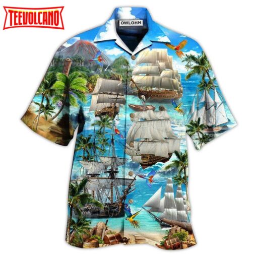 Sailing Ship In The Sea Hawaiian Shirt