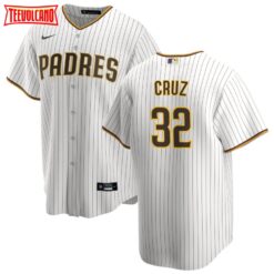 San Diego Padres Nelson Cruz White Brown Home Replica Jersey