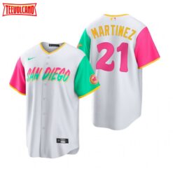 San Diego Padres Nick Martinez White 2022 City Connect Replica Jersey