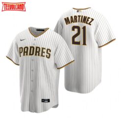 San Diego Padres Nick Martinez White Brown Home Replica Jersey