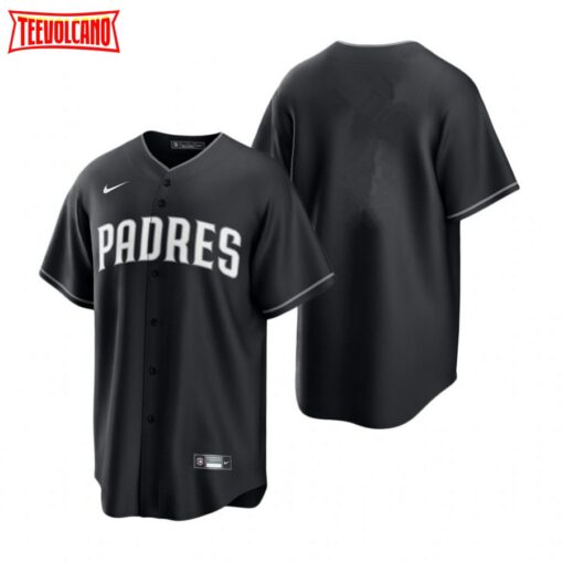 San Diego Padres Team Black Fashion Replica Jersey