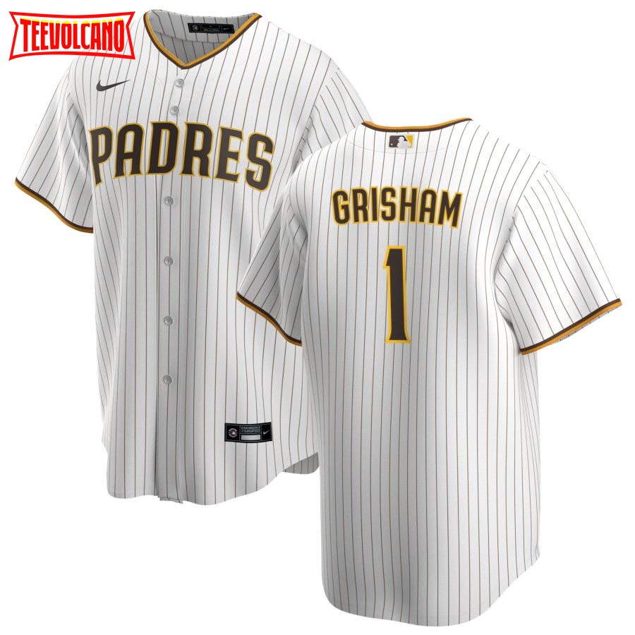 San Diego Padres Trent Grisham White Brown Home Replica Jersey