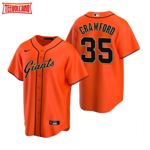 San Francisco Giants Brandon Crawford Orange Replica Alternate Jersey