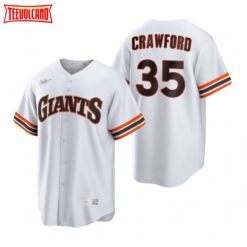 San Francisco Giants Brandon Crawford White Cooperstown Collection Jersey