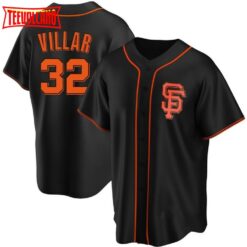 San Francisco Giants David Villar Black Alternate Replica Jersey