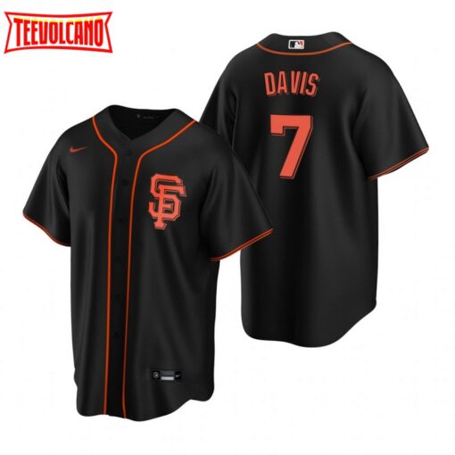 San Francisco Giants JD Davis Black Alternate Replica Jersey