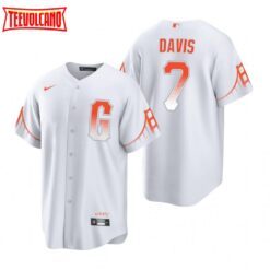 San Francisco Giants JD Davis White 2021 City Connect Replica Jersey