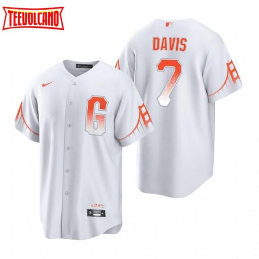 San Francisco Giants JD Davis White 2021 City Connect Replica Jersey