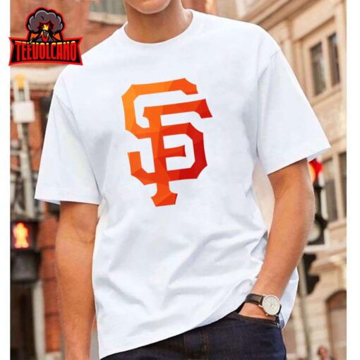 San Francisco SF Orange Gradient Baseball Inspired T-Shirt