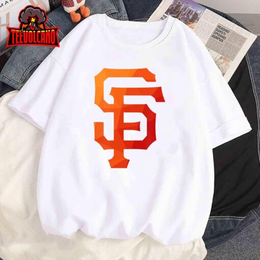 San Francisco SF Orange Gradient Baseball Inspired T-Shirt