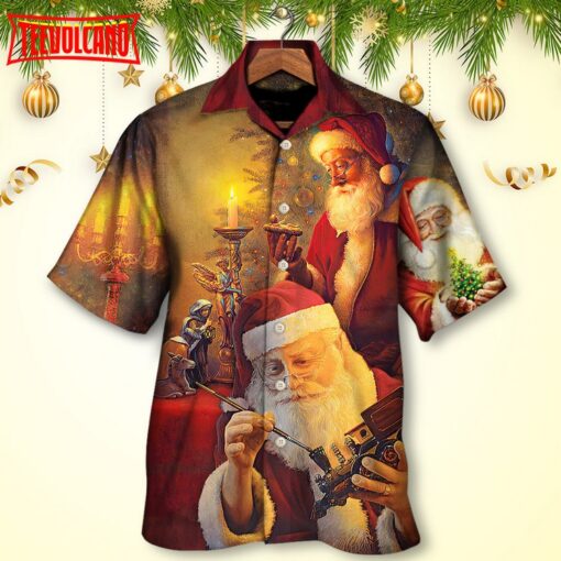 Santa Claus The Spirit of Christmas Art Style Hawaiian Shirt