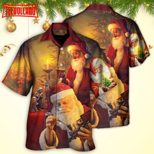 Santa Claus The Spirit of Christmas Art Style Hawaiian Shirt