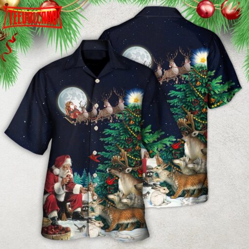 Santa Giving Christmas For Everyone Hawaiian Shirt