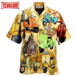 Scooter Life Is Short The World Is Wide Stunning Color Hawaiian Shirt