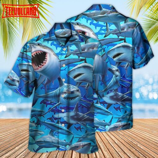 Shark Awesome Love It Love Ocean Shark Hawaiian Shirt