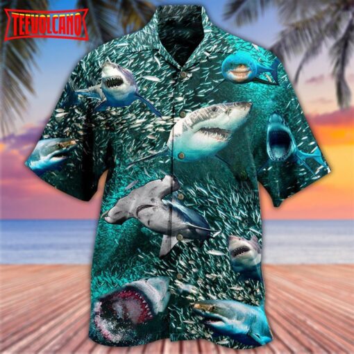 Shark In A World Full Of Fish Be A Shark Hawaiian Shirt