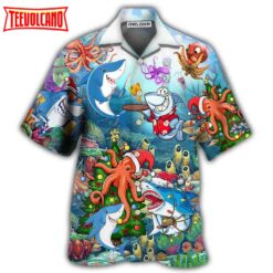 Shark Loves Beautiful Octopus Hawaiian Shirt