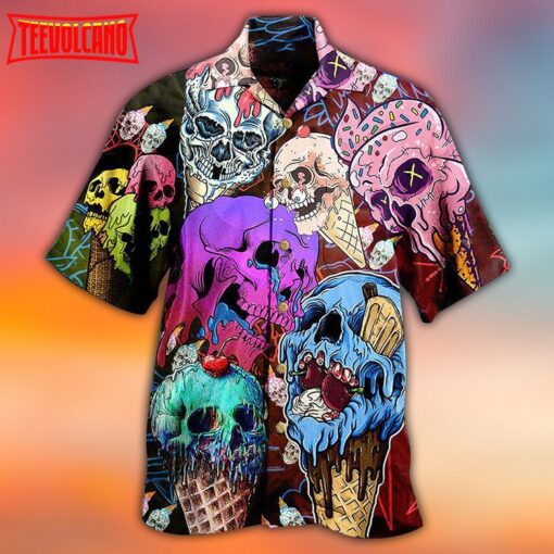 Skull And Ice Cream Hawaiian Shirt