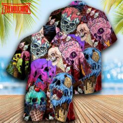 Skull And Ice Cream Hawaiian Shirt