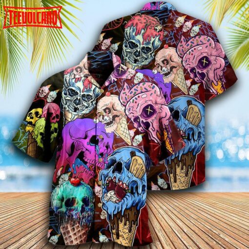 Skull And Ice Cream Hawaiian Shirt