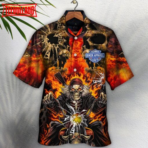 Skull Biker Lovely Style Hawaiian Shirt