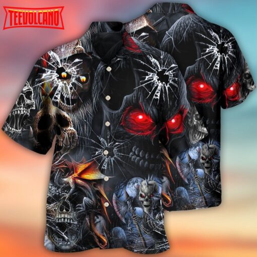 Skull Dark Skull Style Hawaiian Shirt