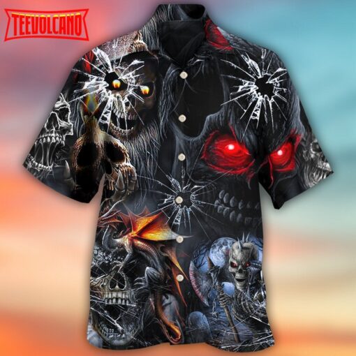 Skull Dark Skull Style Hawaiian Shirt