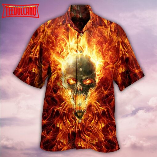 Skull Hot As Hell Psycho As Well Hawaiian Shirt