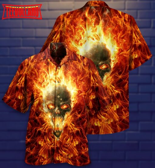 Skull Hot As Hell Psycho As Well Hawaiian Shirt