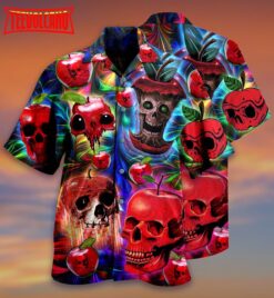 Skull Love Apple Hawaiian Shirt