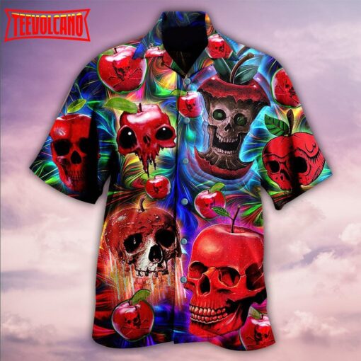 Skull Love Apple Hawaiian Shirt