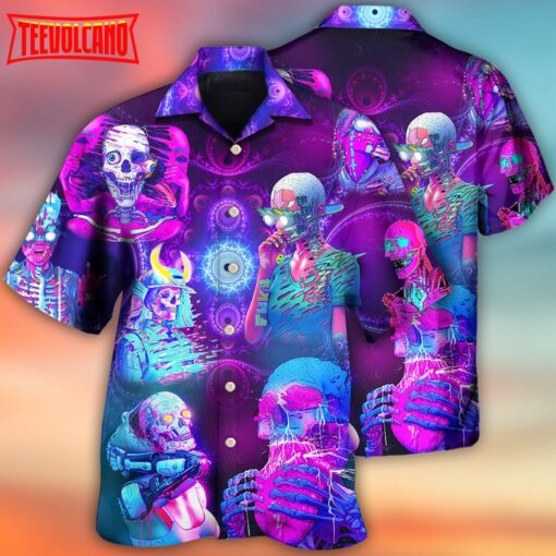 Skull Psychic Skull Face Future Style Hawaiian Shirt