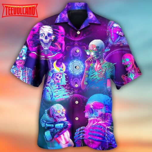 Skull Psychic Skull Face Future Style Hawaiian Shirt