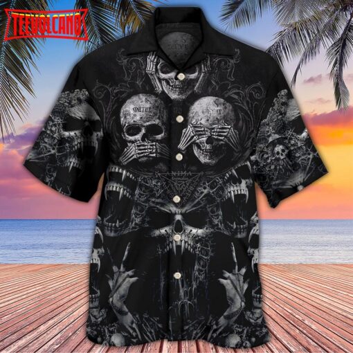 Skull Scary Darkness Art Hawaiian Shirt