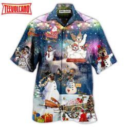 Snowdog Merry Christmas Funny Hawaiian Shirt