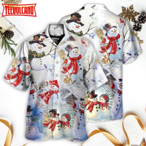 Snowman Christmas Merry Xmas Hawaiian Shirt