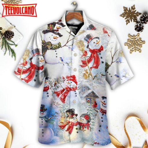 Snowman Christmas Merry Xmas Hawaiian Shirt