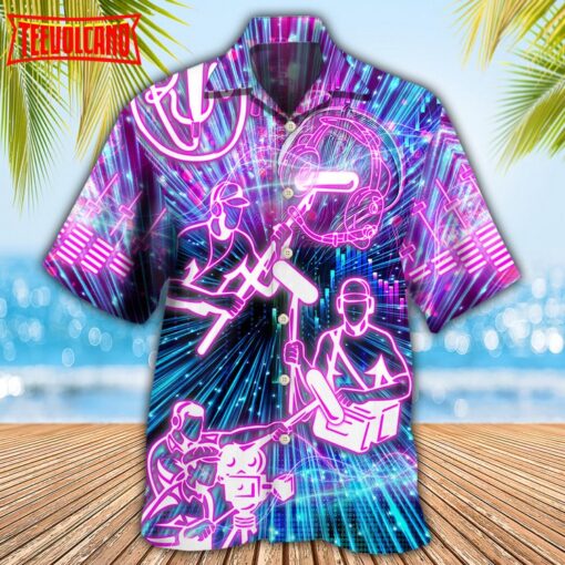 Sound Engineer Neon Style Hawaiian Shirt