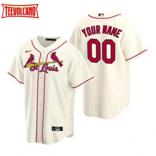 St. Louis Cardinals Custom Cream Alternate Replica Jersey