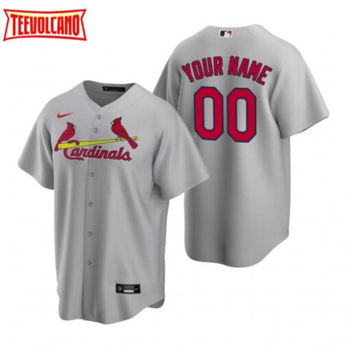 St. Louis Cardinals Custom Gray Road Replica Jersey