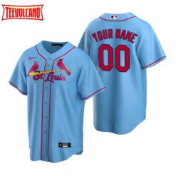 St. Louis Cardinals Custom Light Blue Alternate Replica Jersey