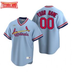 St. Louis Cardinals Custom Light Blue Cooperstown Collection Jersey