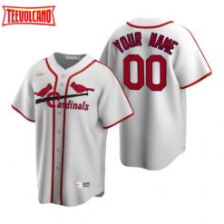 St. Louis Cardinals Custom White Cooperstown Collection Jersey