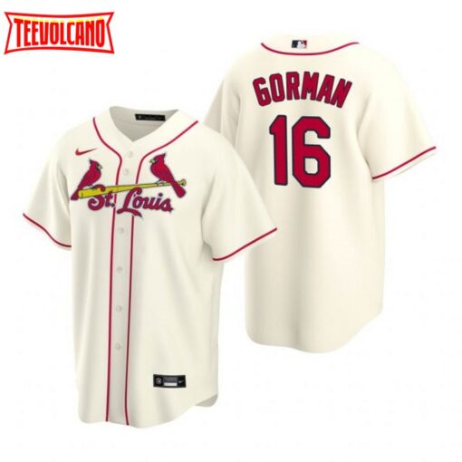 St. Louis Cardinals Nolan Gorman Cream Alternate Replica Jersey