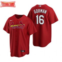 St. Louis Cardinals Nolan Gorman Red Alternate Replica Jersey