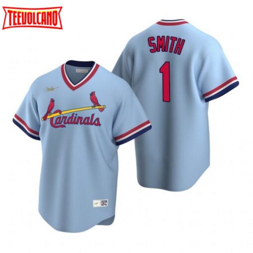 St. Louis Cardinals Ozzie Smith Light Blue Cooperstown Road Jersey